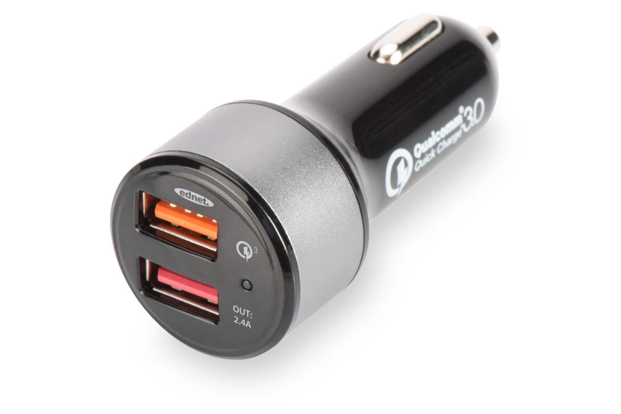 ednet - Quick Charge 3.0 Car Charging Adapter - Car - Dual Port