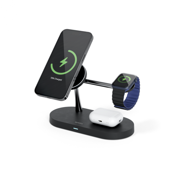 Spello 3in1 Magnetic Wireless Charging Stand - black